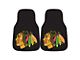 Carpet Front Floor Mats with Chicago Blackhawks Logo; Black (Universal; Some Adaptation May Be Required)