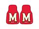 Carpet Front Floor Mats with University of Maryland Logo; Red (Universal; Some Adaptation May Be Required)
