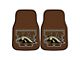 Carpet Front Floor Mats with Western Michigan University Logo; Brown (Universal; Some Adaptation May Be Required)