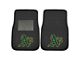 Embroidered Front Floor Mats with Oakland Athletics Logo; Black (Universal; Some Adaptation May Be Required)