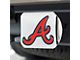 Hitch Cover with Atlanta Braves Logo; Chrome (Universal; Some Adaptation May Be Required)