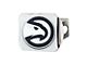 Hitch Cover with Atlanta Hawks Logo; Chrome (Universal; Some Adaptation May Be Required)