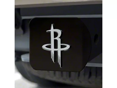 Hitch Cover with Houston Rockets Logo; Black (Universal; Some Adaptation May Be Required)