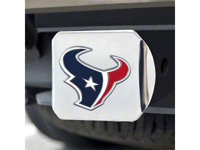 Hitch Cover with Houston Texans Logo; Blue (Universal; Some Adaptation May Be Required)