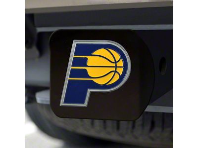 Hitch Cover with Indiana Pacers Logo; Blue (Universal; Some Adaptation May Be Required)