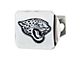 Hitch Cover with Jacksonville Jaguars Logo; Chrome (Universal; Some Adaptation May Be Required)
