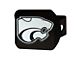 Hitch Cover with Kansas State University Logo; Black (Universal; Some Adaptation May Be Required)