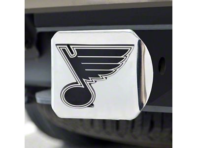 Hitch Cover with St. Louis Blues Logo; Chrome (Universal; Some Adaptation May Be Required)