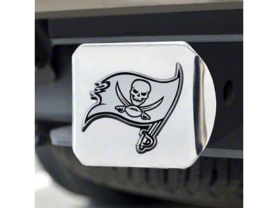 Hitch Cover with Tampa Bay Buccaneers Logo; Chrome (Universal; Some Adaptation May Be Required)
