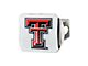 Hitch Cover with Texas Tech University Logo; Chrome (Universal; Some Adaptation May Be Required)
