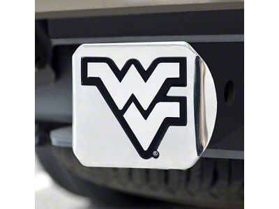 Hitch Cover with West Virginia University Logo; Chrome (Universal; Some Adaptation May Be Required)