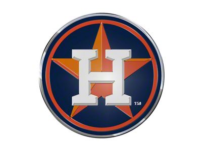 Houston Astros Embossed Emblem; Navy (Universal; Some Adaptation May Be Required)