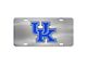 License Plate with University of Kentucky Logo; Stainless Steel (Universal; Some Adaptation May Be Required)