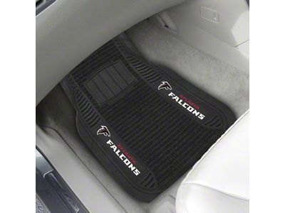 Molded Front Floor Mats with Atlanta Falcons Logo (Universal; Some Adaptation May Be Required)