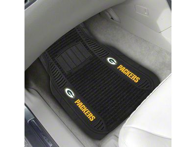 Molded Front Floor Mats with Green Bay Packers Logo (Universal; Some Adaptation May Be Required)