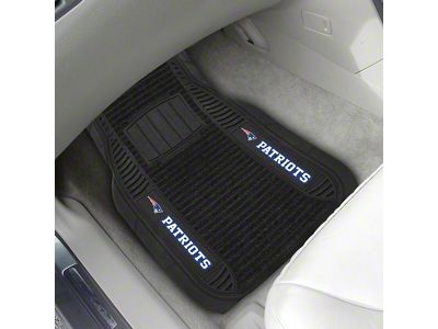 Molded Front Floor Mats with New England Patriots Logo (Universal; Some Adaptation May Be Required)
