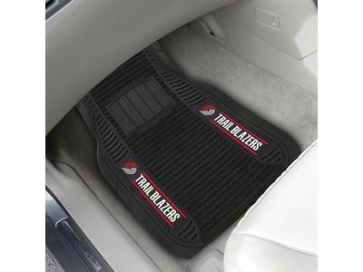 Molded Front Floor Mats with Portland Trail Blazers Logo (Universal; Some Adaptation May Be Required)