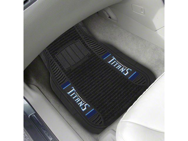 Molded Front Floor Mats with Tennessee Titans Logo (Universal; Some Adaptation May Be Required)