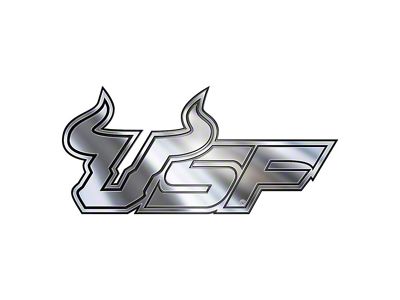 University of South Florida Molded Emblem; Chrome (Universal; Some Adaptation May Be Required)