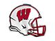 University of Wisconsin Embossed Helmet Emblem; Red (Universal; Some Adaptation May Be Required)