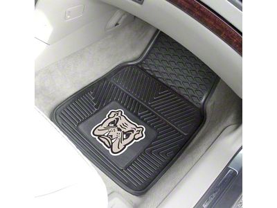 Vinyl Front Floor Mats with Adrian College Logo; Black (Universal; Some Adaptation May Be Required)