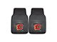 Vinyl Front Floor Mats with Calgary Flames Logo; Black (Universal; Some Adaptation May Be Required)