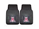Vinyl Front Floor Mats with University of Arizona Logo; Black (Universal; Some Adaptation May Be Required)