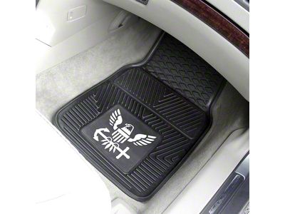 Vinyl Front Floor Mats with U.S. Navy Logo; Black (Universal; Some Adaptation May Be Required)