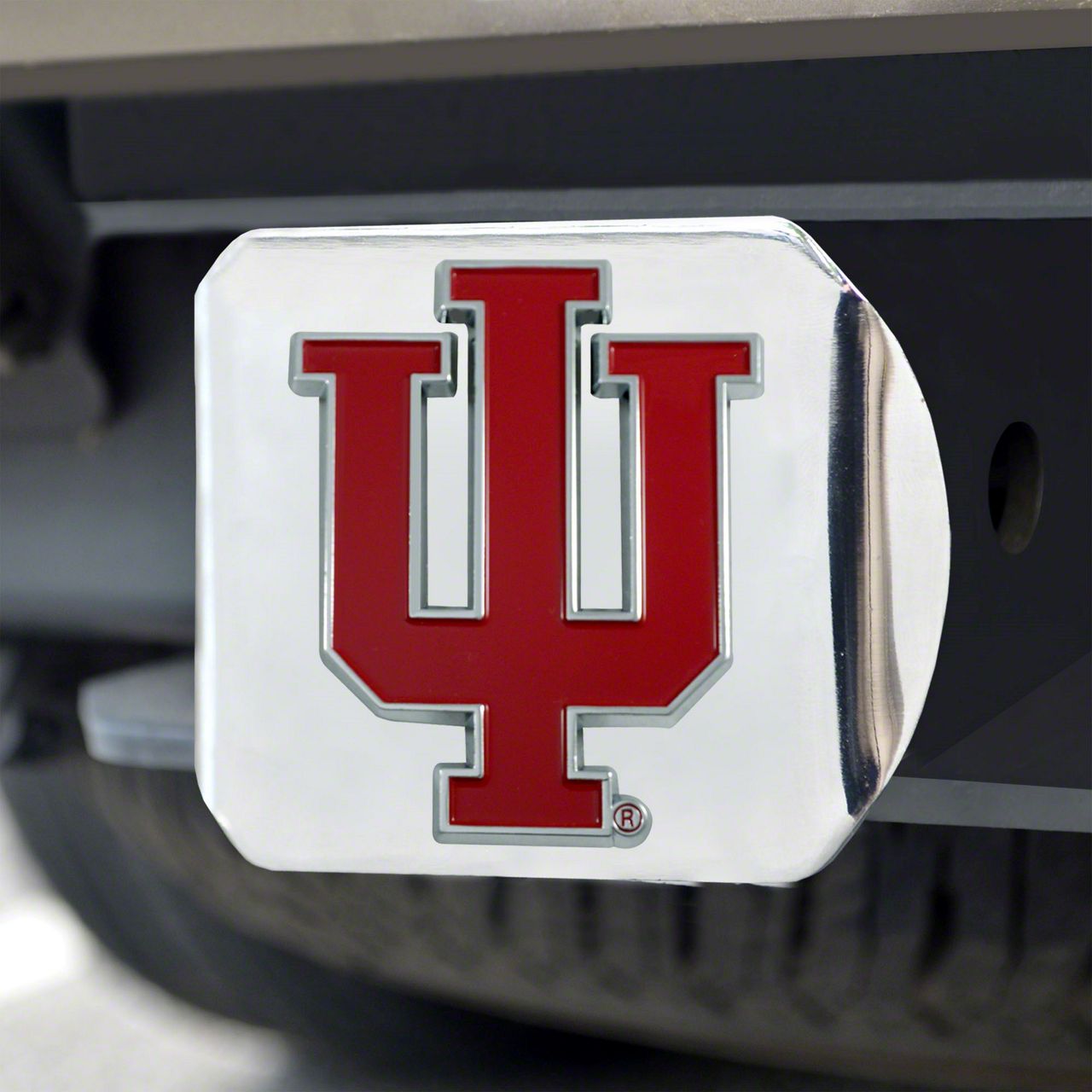 Ranger Hitch Cover with Indiana University Logo; Chrome (Universal ...