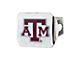 Hitch Cover with Texas A&M University Logo; Chrome (Universal; Some Adaptation May Be Required)