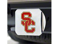 Hitch Cover with University of Southern California Logo; Chrome (Universal; Some Adaptation May Be Required)