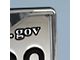 License Plate Frame with University of Iowa Logo; Chrome (Universal; Some Adaptation May Be Required)