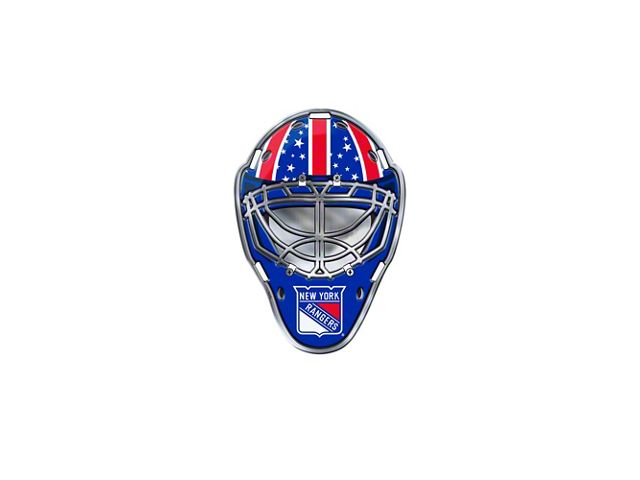 New York Rangers Embossed Helmet Emblem; Blue and Red (Universal; Some Adaptation May Be Required)
