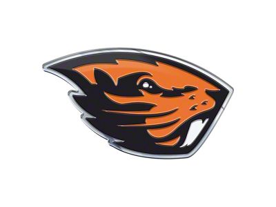 Oregon State University Embossed Emblem; Orange and Black (Universal; Some Adaptation May Be Required)