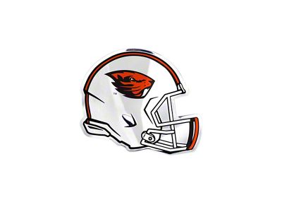 Oregon State University Embossed Helmet Emblem; Orange (Universal; Some Adaptation May Be Required)