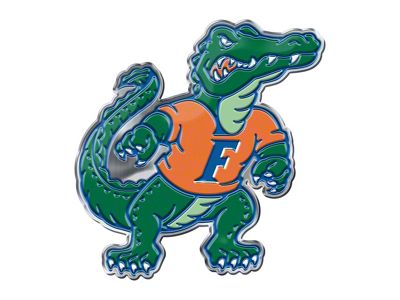 University of Florida Embossed Emblem; Green and Orange (Universal; Some Adaptation May Be Required)