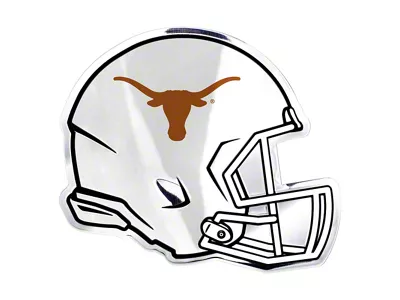 University of Texas Embossed Helmet Emblem; Orange (Universal; Some Adaptation May Be Required)