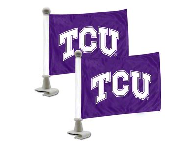 Ambassador Flags with TCU University Logo; Purple (Universal; Some Adaptation May Be Required)