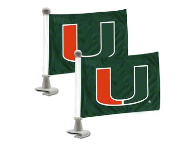 Ambassador Flags with University of Miami Logo; Green (Universal; Some Adaptation May Be Required)