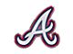 Atlanta Braves Embossed Emblem; Red (Universal; Some Adaptation May Be Required)