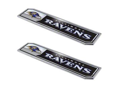 Baltimore Ravens Embossed Emblems; Black (Universal; Some Adaptation May Be Required)
