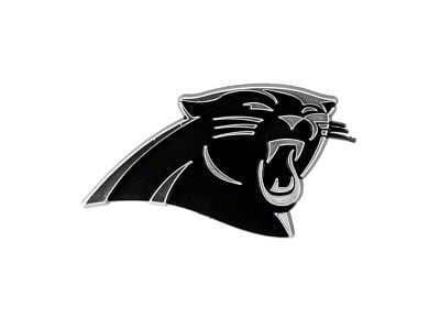 Carolina Panthers Molded Emblem; Chrome (Universal; Some Adaptation May Be Required)