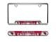 Embossed License Plate Frame with Arizona Cardinals Logo; Red (Universal; Some Adaptation May Be Required)