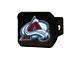 Hitch Cover with Colorado Avalanche Logo; Burgandy (Universal; Some Adaptation May Be Required)