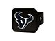 Hitch Cover with Houston Texans Logo; Black (Universal; Some Adaptation May Be Required)