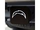 Hitch Cover with Los Angeles Chargers Logo; Black (Universal; Some Adaptation May Be Required)