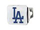 Hitch Cover with Los Angeles Dodgers Logo; Chrome (Universal; Some Adaptation May Be Required)