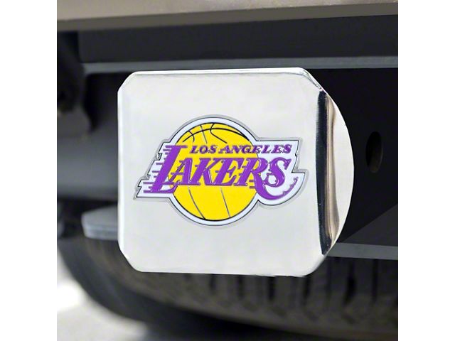 Hitch Cover with Los Angeles Lakers Logo; Chrome (Universal; Some Adaptation May Be Required)
