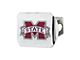 Hitch Cover with Mississippi State University Logo; Chrome (Universal; Some Adaptation May Be Required)