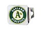 Hitch Cover with Oakland Athletics Logo; Chrome (Universal; Some Adaptation May Be Required)